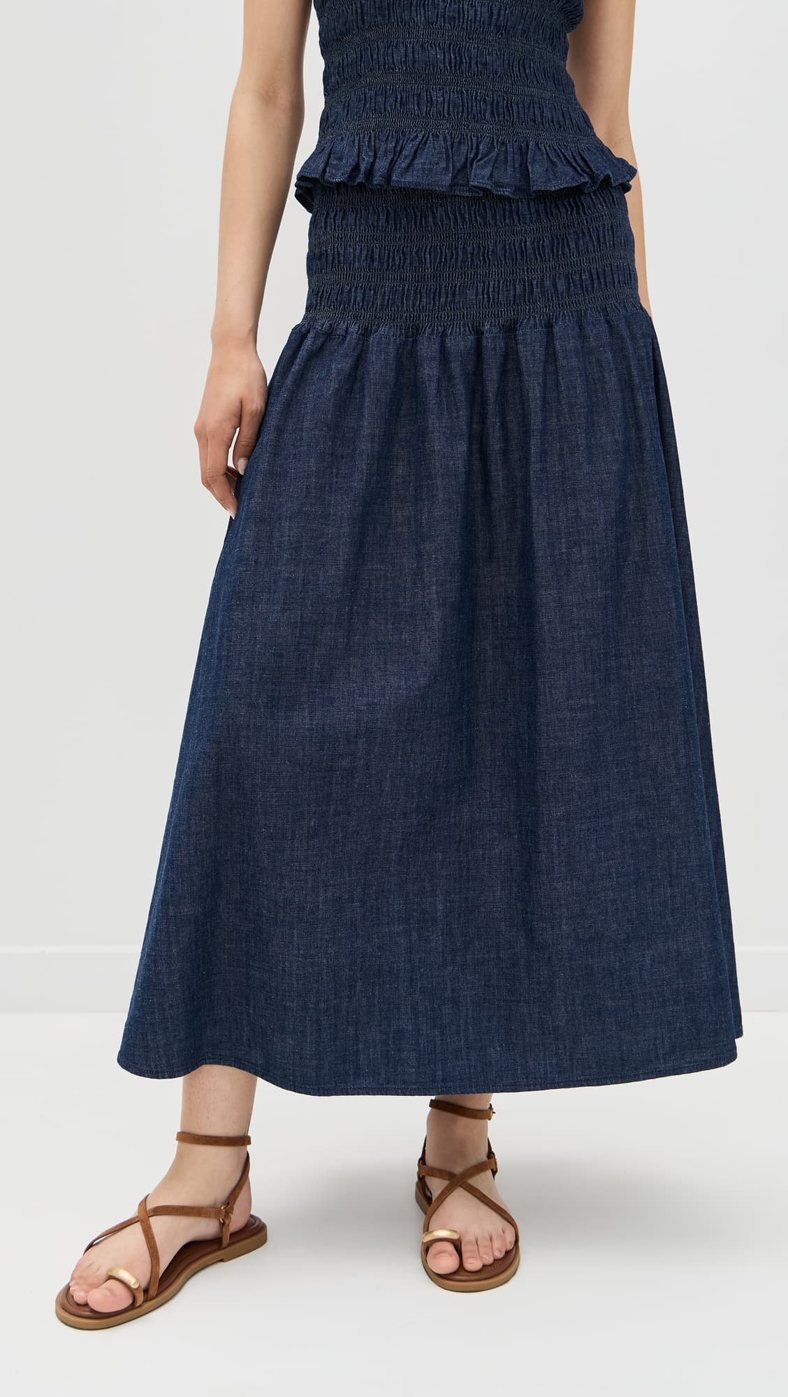 Denim Midi Skirt