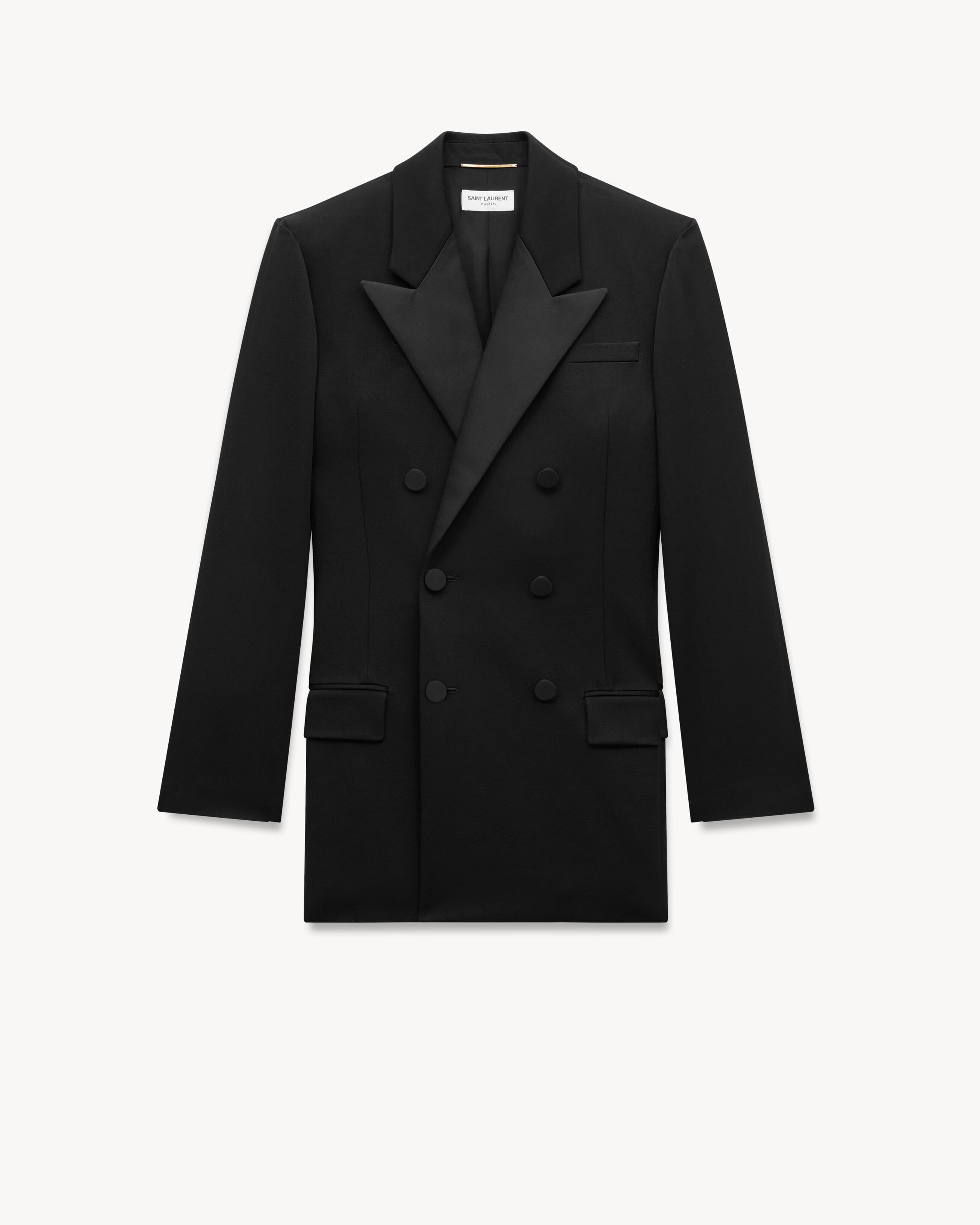 Double-Breasted Jacket in Grain de Poudre