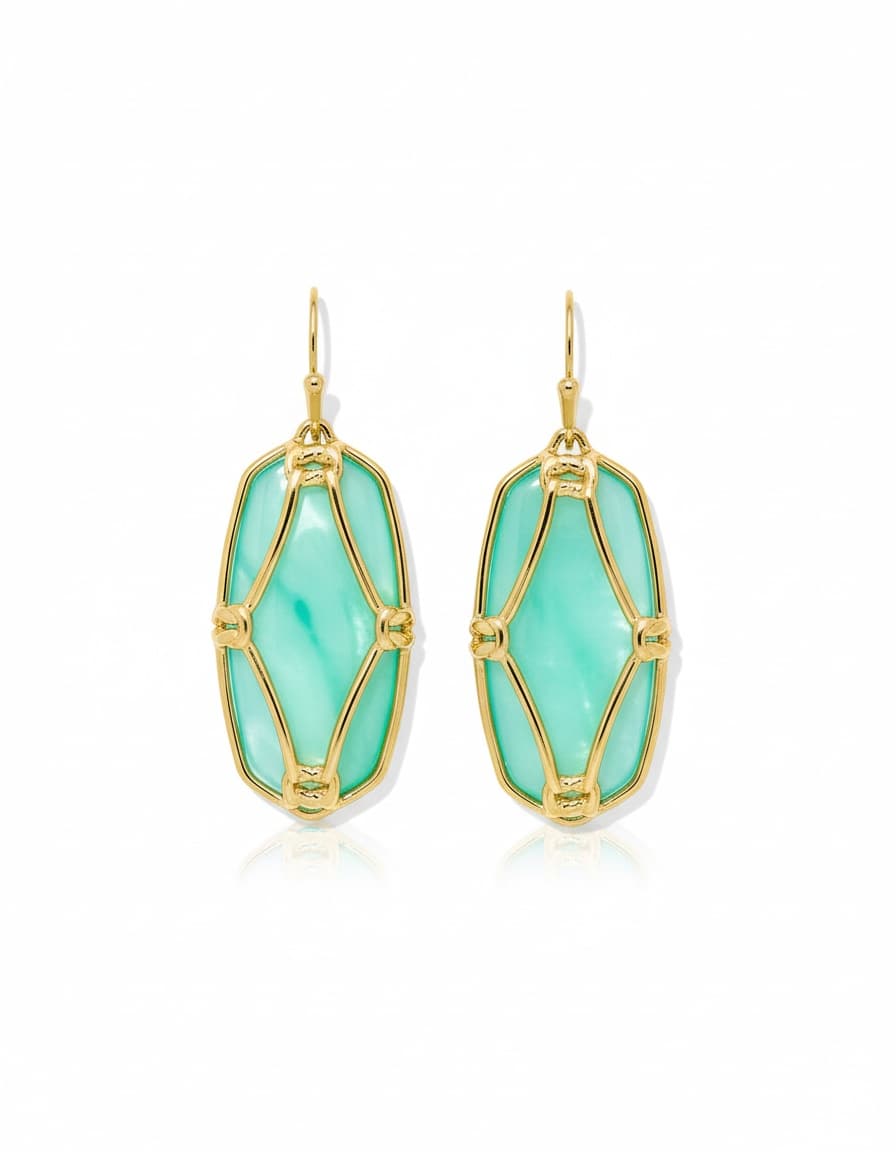 Elle Lattice Frame Earrings
