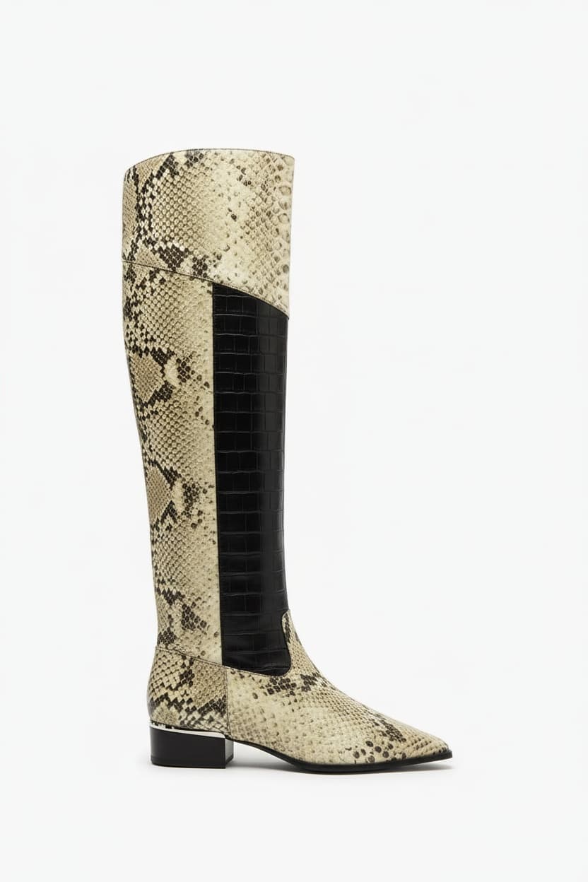 Helena Over-The-Knee-Boot in snakeskin
