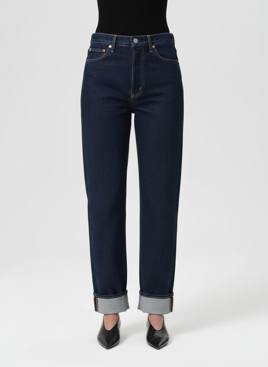 '90s Pinch Waist High Rise Straight Jeans