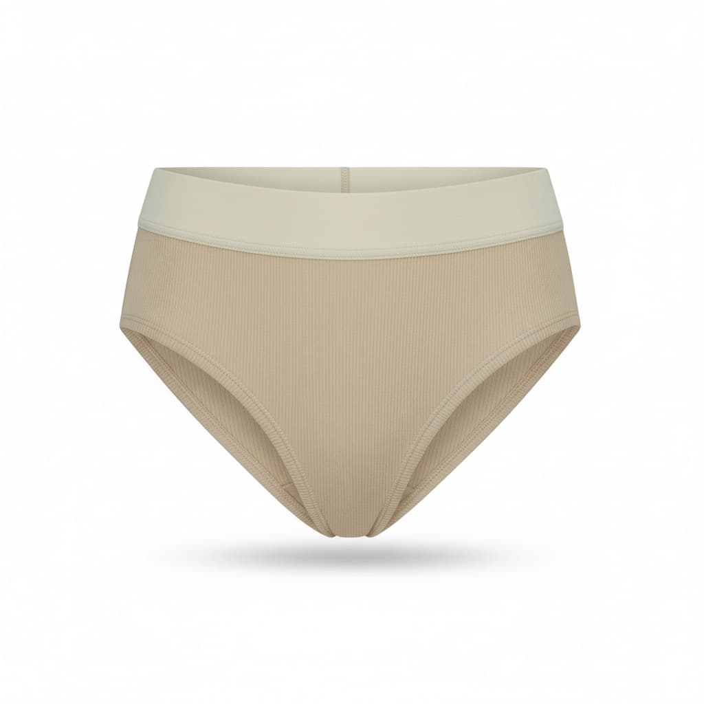 Cotton Rib High-Waisted Brief