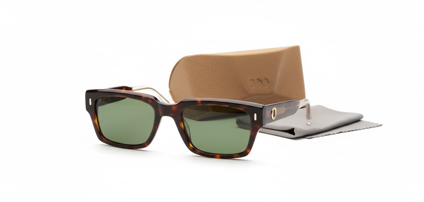 Rectangular-frame sunglasses