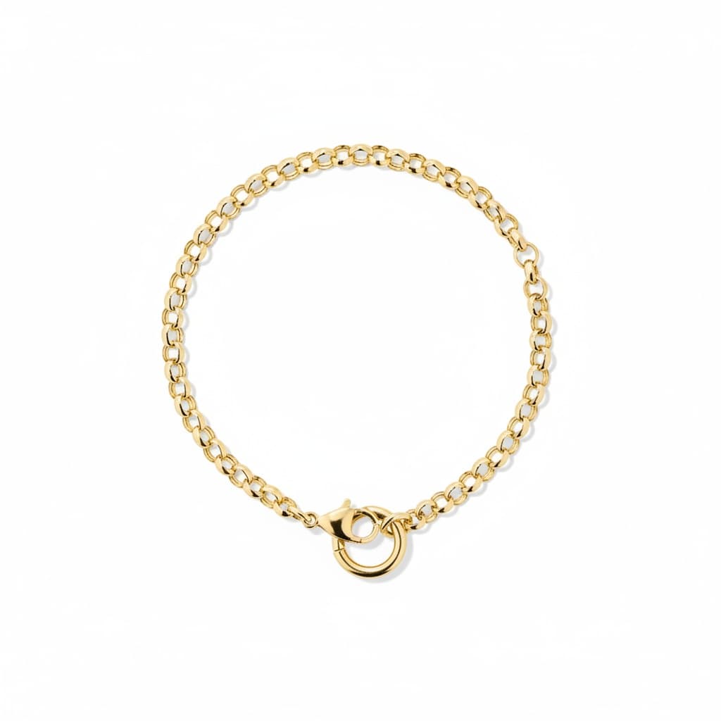 Bold Rolo Chain Charm Bracelet