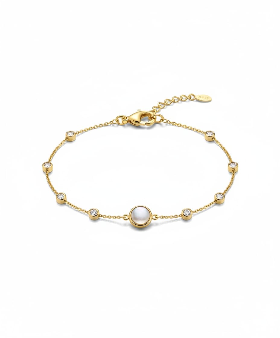 Multi Gemstone Station Bracelet