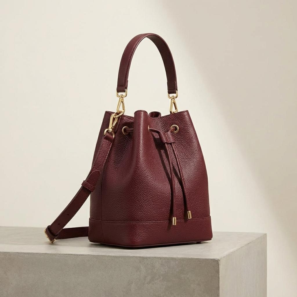 The Structured Leather Bucket Bag